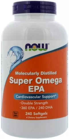 Жирні кислоти Now Foods Super Omega EPA 1200 мг 240 капсул (733739016836)