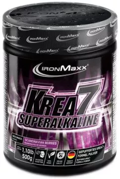 Креатин IronMaxx Krea7 Superalkaline Powder 500 г Тропічний (4260426836652)