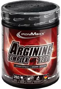 Амінокислота IronMaxx Arginin Simplex 1200 260 капсул (4260196291217)