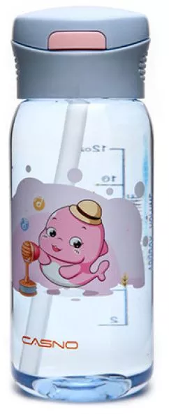 Пляшка для води Casno KXN-1195 400 мл Бузкова (дельфін) (KXN-1195_Lilac)