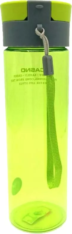 Пляшка для води Casno KXN-1145 600 мл з пластиковим вінчиком Зелена (KXN-1145_Green)