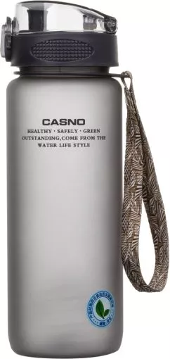 Пляшка для води Casno KXN-1183 з металевим вінчиком 850 мл Сіра (KXN-1183_Grey)