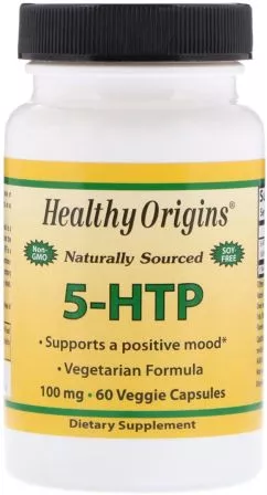 Амінокислота Healthy Origins 5-HTP (Гідрокситриптофан) 100 мг 60 гелевих капсул (603573350819)