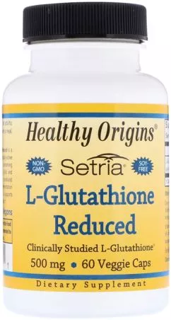 Амінокислота Healthy Origins L-Глутатіон 500 мг Setria 60 капсул (603573413361)