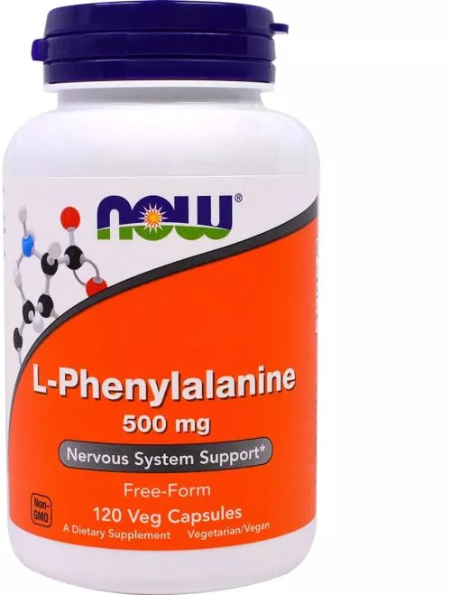 Амінокислота Now Foods L-Фенілаланін 500 мг 120 капсул (733739001320) - фото №3