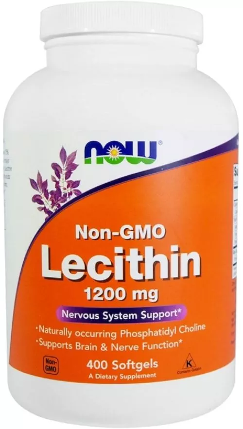 Аминокислота Now Foods Лецитин 1200 мг 400 желатиновых капсул (733739022141) - фото №3
