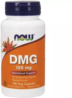 Амінокислота Now Foods Диметилгліцин 125 мг 100 вегетаріанських капсул (733739004727)