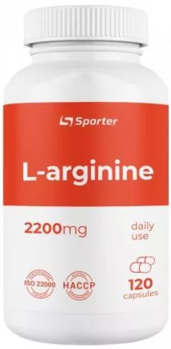 Аминокислота Sporter L-Arginine 2200 120 капсул (4820249720295)