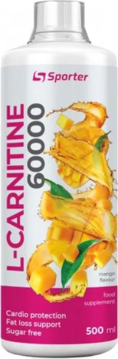 Жироспалювач Sporter L-Carnitine 60000 0.5 л манго (4820249720301)