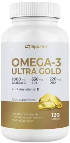 Жирные кислоты Sporter Omega-3 Ultra Gold 120 капсул (4820249720325)