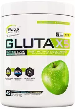 Глютамін Genius Nutrition Gluta-X5 405 г Зелене яблуко (7354896302063)
