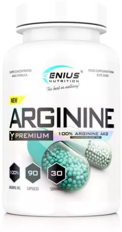 Передтренувальний комплекс Genius Nutrition Arginine AKG 90 капсул (5406929439504)
