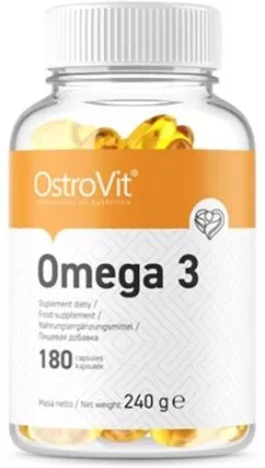 Жирні кислоти OstroVit Omega 3 180 капсул (5902232613124)