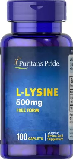 Амінокислота Puritan's Pride L-Lysine 500 mg 100 таблеток (074312130601)
