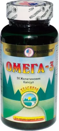Жирные кислоты Healthyway Production Омега-3 50 капсул (616659001512)