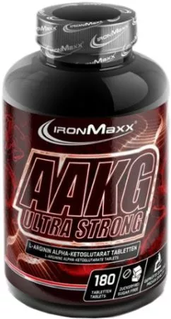Аргінін IronMaxx AAKG Ultra Strong 180 таблеток (4260426836690)
