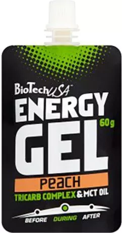 Предтренировочный комплекс Biotech Energy Gel 60 г 1/24 - персик (5999076205226)