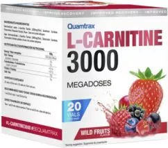 Жиросжигатель Quamtrax L-Carnitine 3000 20 флаконов фруктовый (8436046978614)