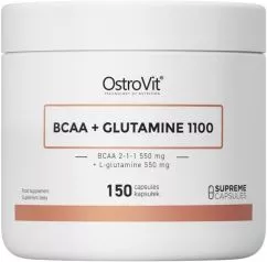Аминокислота OstroVit BCAA + Glutamine 1100 мг 150 капсул (5903246228410)