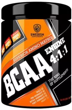 Аминокислота Swedish Supplements BCAA Engine 4:1:1 400 г со вкусом сладкого ревеня (7350069380548)