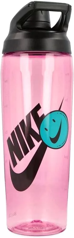Пляшка для води Nike TR Hypercharge Chug Bottle 24OZ 709 мл Рожева з чорним (N.100.1936.619.24) (887791412539)
