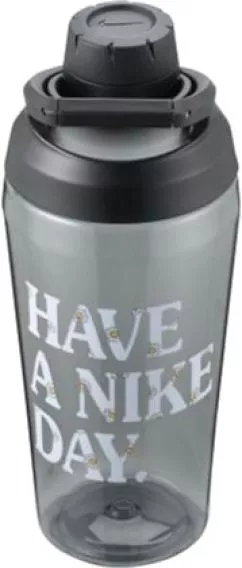 Пляшка для води Nike TR Hypercharge Chug Bottle 16OZ 473 мл Антрацит з чорним (N.100.1937.088.16)