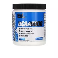 Аминокислота BCAA для мышечной массы, BCAA 5000 Powder, Evlution Nutrition 240 г(EVL-86437)