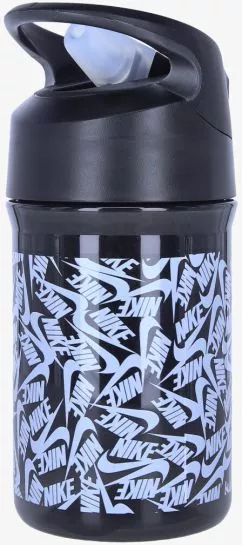 Пляшка для води Nike N.100.2957.011.12 TR HYPERCHARGE STRAW BOTTLE 12OZ 355 мл Чорна Уні (887791389817)