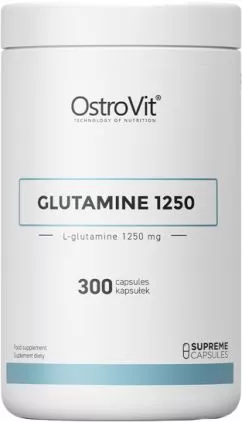 Аминокислота OstroVit Glutamine 1250 мг 300 капсул (5903246228397)
