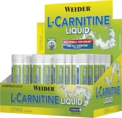 Жироспалювач Weider L-Carnitine Liquid 1800 мг 20 шт. Citrus (4044782385869)
