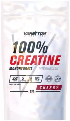 Креатин Vansiton моногідрат Creatine Power 250 г Cherry (4820106591846)