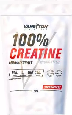 Креатин Vansiton моногідрат Creatine Power 500 г Strawberry (4820106591785)