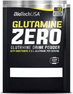 Глутамін Biotech Glutamine Zero 12 г Синій виноград(5999076227389)