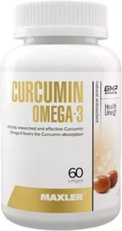 Жирные кислоты Maxler Curcumin Omega-3 - 60 капсул (4260122321346)