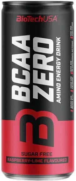 Аминокислота Biotech BCAA ZERO energy drink 330 мл Малина-лайм (5999076248308)