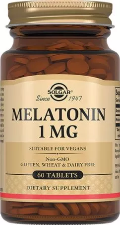 Амінокислота Solgar Мелатонін 1 мг 60 табл (353887215)