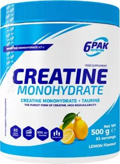 Креатин 6PAK Creatine Monohydrate 500 г лимон (5902811810692)