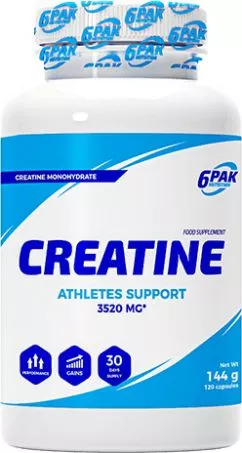 Креатин 6PAK Creatine Monohydrate 120 капсул (5902811815697)