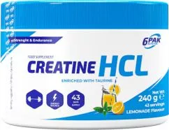 Креатин 6PAK Creatine HCL 240 г лимонад (5902811813297)