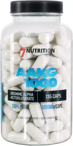 Аминокислота 7Nutrition AAKG 1000 135 капсул (5901597314028)