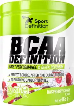 Амінокислота Sport Definition BCAA 465 г Малина-Вишня (5902811801416)