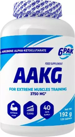 Предтренировочный комплекс 6PAK AAKG 120 таблеток (5902811811125)