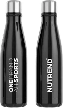 Шейкер Nutrend Stainless Steel Bottle 2021 750 мл Чорний (8594014860764)