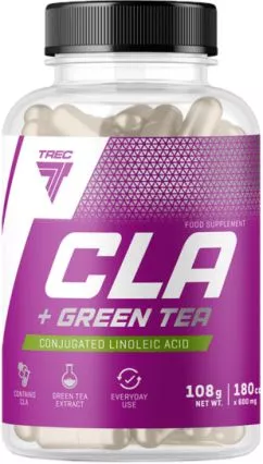 лінолева кислота + зелений чай Trec Nutrition CLA + Green Tea 180 капсул (5902114018801)
