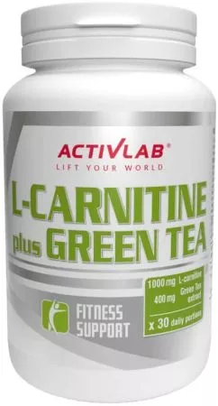 Жироспалювач ActivLab L-Carnitine Plus Green Tea 60 капсул (5907368835730)