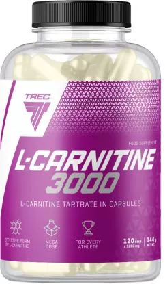 Жиросжигатель Trec Nutrition L-Carnitine 3000 120 капсул (5902114016623)