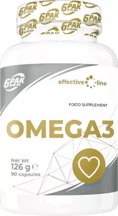 Дієтична добавка 6PAK Nutrition омега 3 Форте Натуральний риб'ячий жир + Віт Е (5902811804813)
