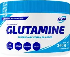Диетическая добавка 6PAK Nutrition Глутамин 240 г Натуральный (5902811810845)