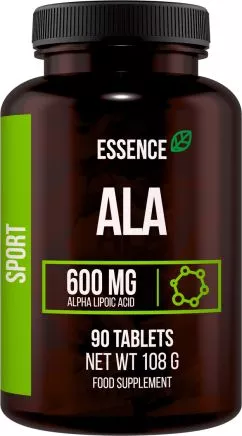 Альфа-липоевая кислота Essence ALA Sport 600 мг 90 таблеток (5902811804691)
