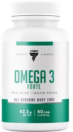 Жирные кислоты Trec Nutrition Omega 3 Forte 60 капсул (5902114043346)
